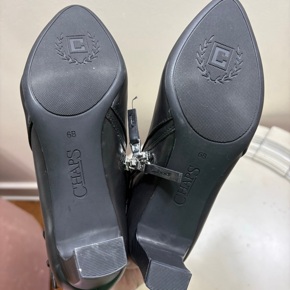 Chaps Black Ankle Boots & Booties Size 6 - Picture 8 of 8